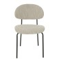 Cadeira em tecido bege 51x55x82 cm