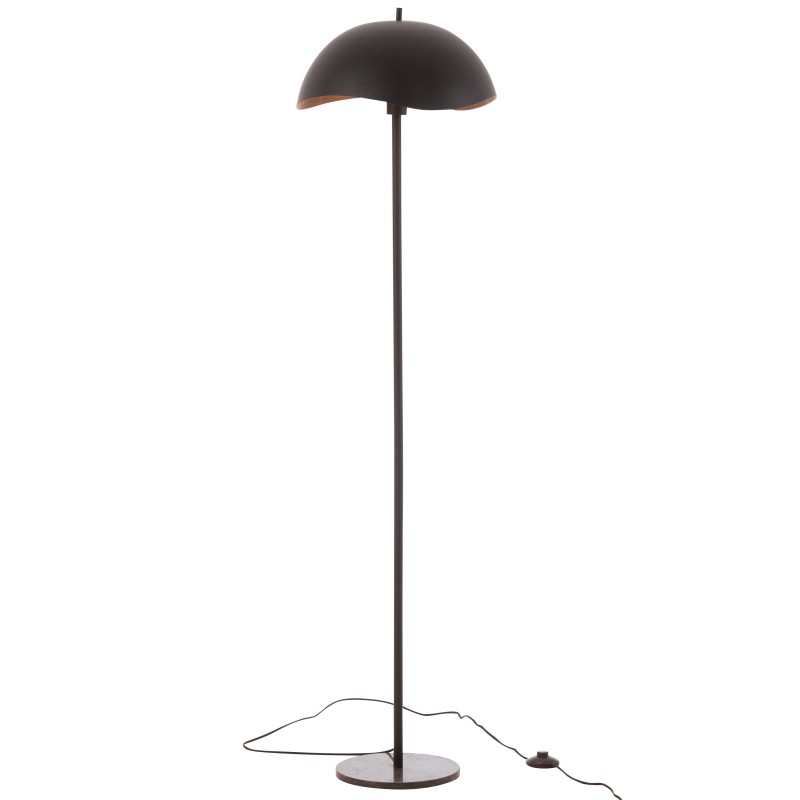 Candeeiro alto em metal preto 30x30x150 cm