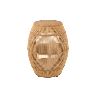 Meuble ovale en bois marron 61*61*79 cm