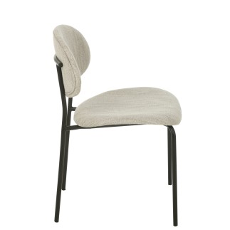Chaise en textile beige 51*55*82 cm