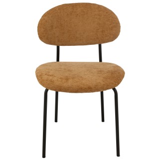 Chaise en textile jaune 51*55*82 cm