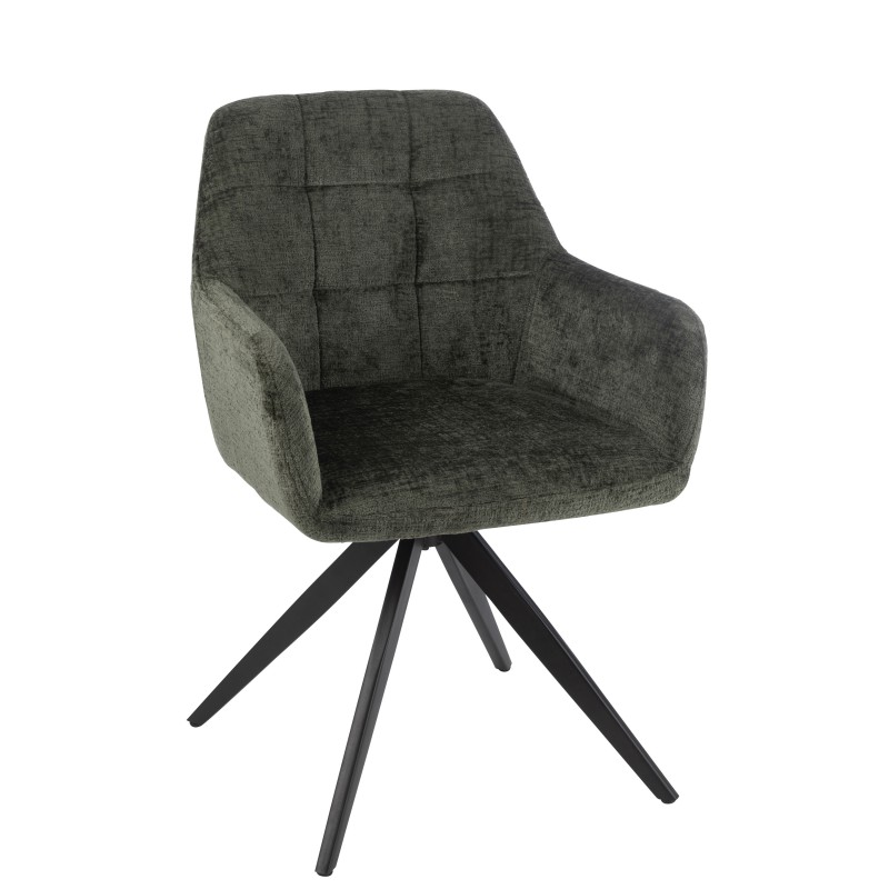 Chaise en métal vert 58*56.5*85 cm