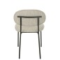 Cadeira em tecido bege 51x55x82 cm