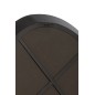 Espelho redondo em metal preto 60,5 x 4,5 x 58 cm
