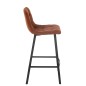 Cadeira de bar em metal bronze 46x43x95 cm