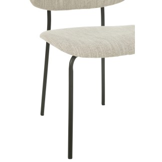 Chaise en textile beige 51*55*82 cm