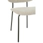 Cadeira em tecido bege 51x55x82 cm