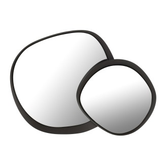 Miroir rond en métal noir 86.5*5.5*82 cm
