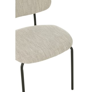 Chaise en textile beige 51*55*82 cm