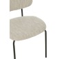 Cadeira em tecido bege 51x55x82 cm