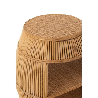 Meuble ovale en bois marron 61*61*79 cm