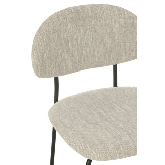 Chaise en textile beige 51*55*82 cm