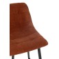 Cadeira de bar em metal bronze 46x43x95 cm