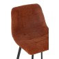 Cadeira de bar em metal bronze 46x43x95 cm