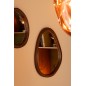 Miroir irrégulier en bois de manguier marron 120*71cm Miroir irrégulier en bois de manguier marron 120*71cm