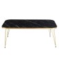 Table de salon en métal et bois noir 90*50*33 cm Table de salon en métal et bois noir 90*50*33 cm