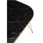 Table de salon en métal et bois noir 90*50*33 cm Table de salon en métal et bois noir 90*50*33 cm