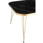 Table de salon en métal et bois noir 90*50*33 cm Table de salon en métal et bois noir 90*50*33 cm