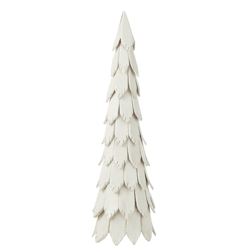 Albero di Natale in legno bianco 37*37*120 cm