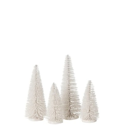 Árbol de Navidad artificial de plástico blanco 10*10*15 cm
