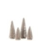 Lote de 4 árboles de Navidad artificiales de plástico gris H9 a 15 cm Lote de 4 árboles de Navidad artificiales de plástico gris H9 a 15 cm