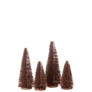 Árbol de Navidad artificial de plástico marrón 10*10*15 cm