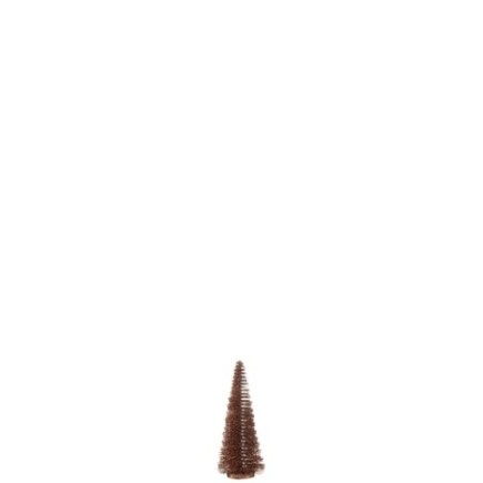 Sapin de Noël artificiel en plastique marron 5*5*15 cm