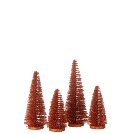 Árbol de Navidad artificial de plástico cobre 10*10*15 cm