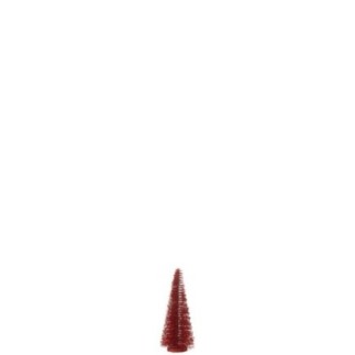 Árbol de Navidad artificial de plástico rojo 5*5*15 cm