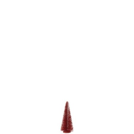 Árbol de Navidad artificial de plástico rojo 5*5*15 cm