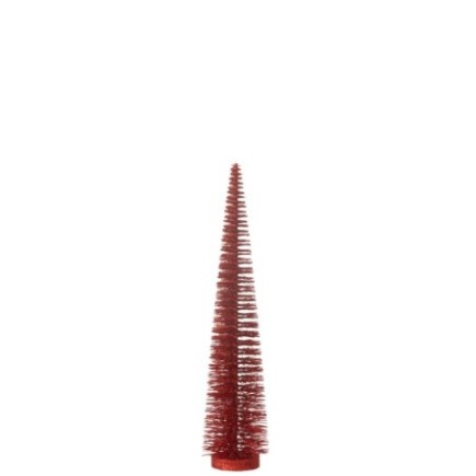 Árbol de Navidad artificial de plástico rojo 10*10*39 cm