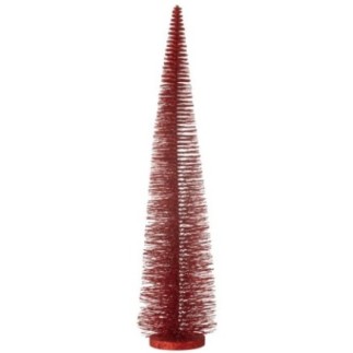 Árbol de Navidad artificial de plástico rojo 15*15*61 cm
