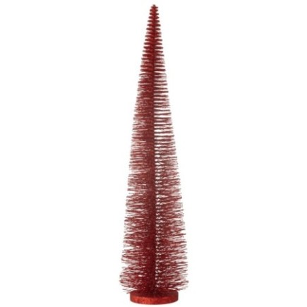 Árbol de Navidad artificial de plástico rojo 15*15*61 cm