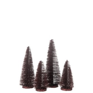 Árbol de Navidad artificial de plástico rojo 10*10*15 cm