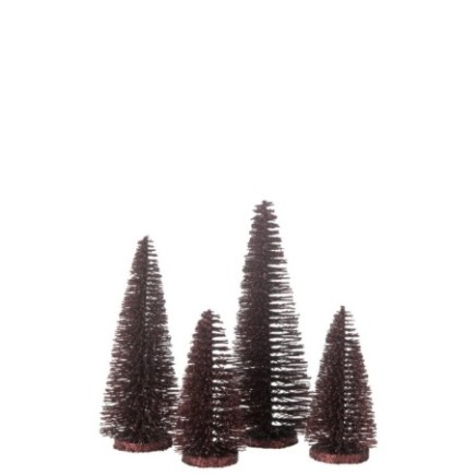 Árbol de Navidad artificial de plástico rojo 10*10*15 cm