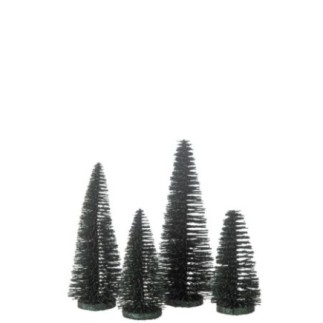 Sapin de Noël artificiel en plastique vert 10*10*15 cm