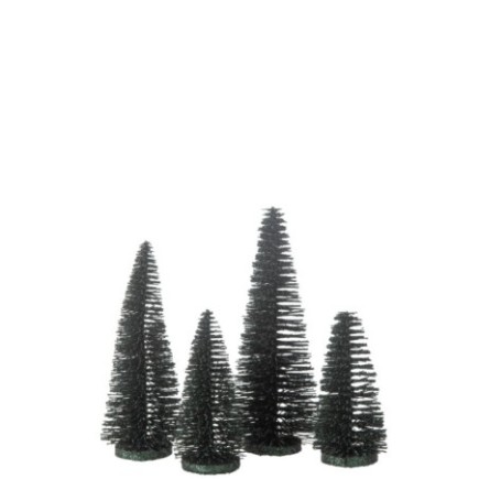 Sapin de Noël artificiel en plastique vert 10*10*15 cm