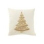 Coussin de Noël carré en coton blanc 45*45*12 cm