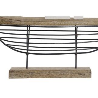Figura Decorativa Home ESPRIT Blanco Natural Velero Marinero Acabado envejecido 54 x 15 x 61,5 cm