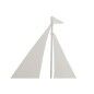 Figura Decorativa Home ESPRIT Blanco Natural Velero Marinero Acabado envejecido 54 x 15 x 61,5 cm