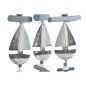 Decoración Colgante Home ESPRIT Azul Blanco Mediterráneo 26 x 2 x 47 cm (2 Unidades)