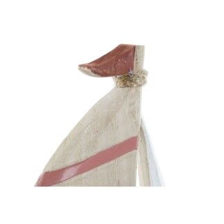 Figura Decorativa Home ESPRIT Azul Rojo Natural Velero 15 x 4,5 x 23,5 cm (2 Unidades)