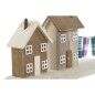 Figura Decorativa Home ESPRIT Azul Rojo Multicolor Casas 25,5 x 9 x 13,5 cm (2 Unidades)