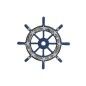 Decoración de Pared Home ESPRIT Azul marino Timón Mediterráneo 40,5 x 3 x 40,5 cm
