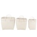 Set de 3 cestas cuadrado ratán blanco 48x46 cm Set de 3 cestas cuadrado ratán blanco 48x46 cm