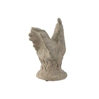 Figura Decorativa Home ESPRIT Gris Gallina Acabado envejecido 17 x 12 x 22 cm