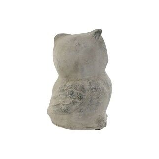 Figura Decorativa Home ESPRIT Gris Búho Acabado envejecido 10 x 9 x 14 cm (3 Unidades)