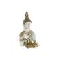 Figura Decorativa Home ESPRIT Turquesa Dorado Buda Oriental 12 x 12 x 22 cm