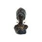 Figura Decorativa Home ESPRIT Azul Negro Dorado Africana 23 x 17 x 39 cm