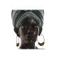 Figura Decorativa Home ESPRIT Azul Negro Dorado Africana 23 x 17 x 39 cm